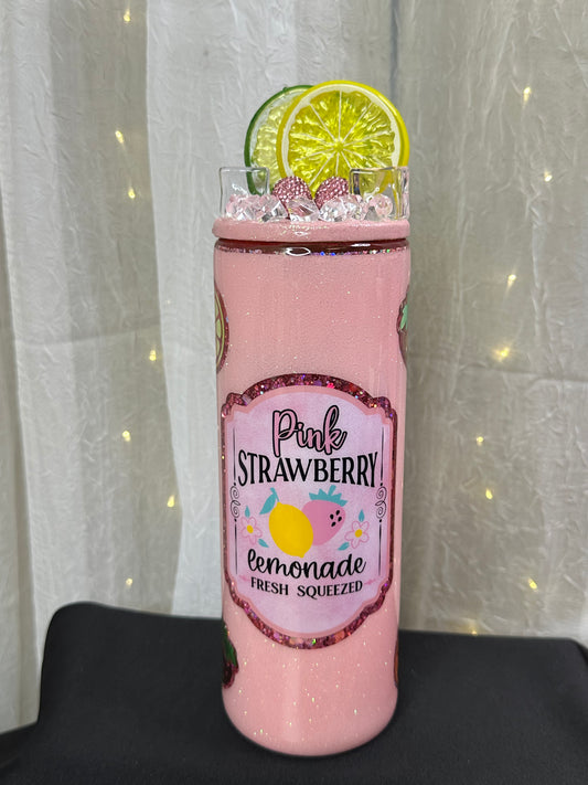 Pink strawberry lemonade